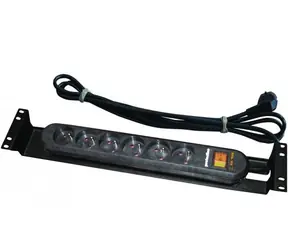 CONTEG Panel napájací, 6x230V, 19 ", 2U prepäťová ochrana