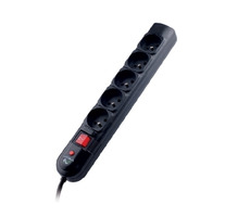 Tracer PowerGuard prepäťová ochrana 1.8m / 5 zásuviek / čierna