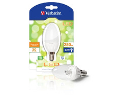 Verbatim LED žiarovka E14 (3.8W) / 250lm / typ B matná / teplá biela