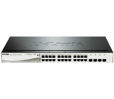 D-Link DGS-1210-24P / Gigabit PoE SMART Switch / 24x gigabit RJ45 / 4X gigabit SFP / 85W pre PoE