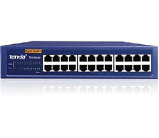 Tenda TEG1024D / 24port 10/100/1000 Gigabit switch / kov / modrý