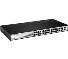 D-Link DGS-1210-28P / Gigabit PoE Smart Switch / 24x gigabit RJ45 / 4x gigabit SFP
