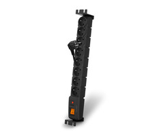 Acar S8 FA RACK prepäťová ochrana / 8 zásuviek / rack / 19 &quot;/ čierna