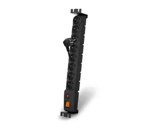 Acar S8 FA RACK prepäťová ochrana / 8 zásuviek / rack / 19 "/ čierna