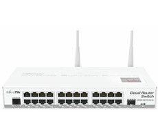 MikroTik CRS125-24G-1S-2HnD-IN / Cloud Router Switch / Atheros AR9344 CPU / 128MB / 24xGigabit LAN / 1xSFP / Router OS L5 / LCDpan