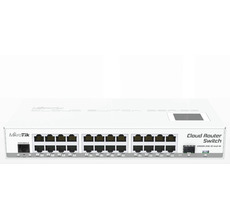 MikroTik CRS125-24G-1S-IN / Cloud Router Switch / Atheros AR9344 CPU / 128MB RAM / 24x Gigabit LAN / 1xSFP / RouterOS L5 / LCD panel