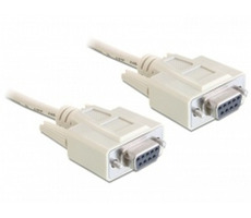 DeLock sériový kable Null modem 9 pin samica/samica / 5 m