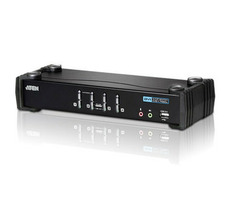 ATEN CS1764A / 4-Port DVI USB 2.0 KVMP Switch / 4x DVI-D káble / 2-port Hub / Audio