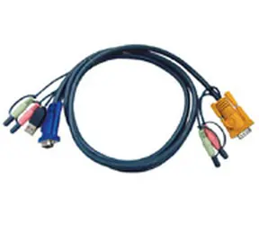 Aten KVM Kábel HD15-SVGA+USB+Audio 5m