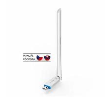 Tenda U2 / Wireless-N USB adaptér / 150 Mbs / 802.11 bgn / 6 dBi / režimy Client / Soft AP