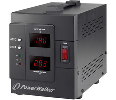 PowerWalker AVR 1500-SIV / regulátor napätia / 1500VA / 1200W / 2x Schuko