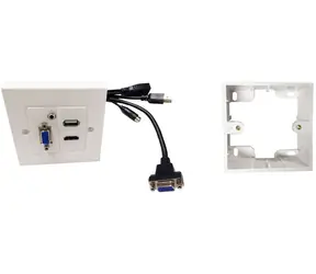 VivoLink zásuvkový panel HDMI + VGA + USB 2.0 + 3.5mm Audio / vrátane inštalačnej krabičky