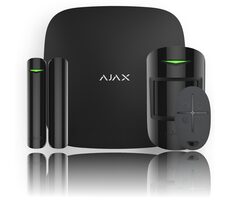 Ajax Hub Starter KIT čierna / riadiaca jednotka / 1x pohybové čidlo / 1x dverné čidlo / 1x diaľkový ovládač