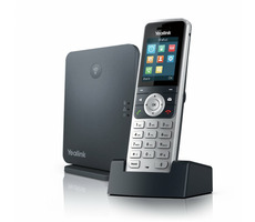 Yealink W53P čierna / IP DECT báza + rúčka / 1.8" displej / SIP / LAN / PoE / QoS / 3.5 mm / SRTP