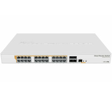 MikroTik CRS328-24P-4S+RM / 24x 1Gbps LAN / 4x SFP+ / 1x RJ45 sériový port / 19&quot;