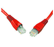 Solarix UTP CAT5E 3M snag proof červená / Patch kábel / RJ45-RJ45
