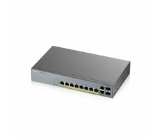 ZyXEL GS1350-12HP / 12-Port Switch / 100|1000 Mbps / 8x GbE / 2x SFP / PoE