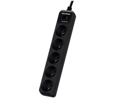 CyberPower B0520SC0-FR čierna / Prepäťová ochrana / 5 zásuviek / vypínač / 1.8 m