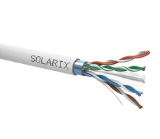 Solarix inštalačný kábel CAT6 FTP 500m šedá / vnútorná inštalácia / PVC plášť / tienený / cievka
