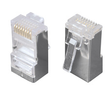 Solarix konektor RJ45 CAT5E STP pre drôt - 1ks / tienený / neskladaný