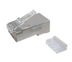 Solarix konektor RJ45 CAT6 STP pre drôt - 1ks / tienený / skladaný