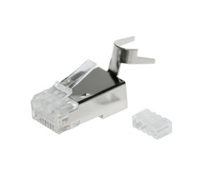 Solarix konektor RJ45 CAT6A STP pre drôt - 1ks / tienený / skladaný