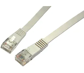 Solarix plochý UTP CAT5E 0.5m non-snag proof / Patch kábel / RJ45-RJ45 / šedá