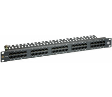 Solarix ISDN panel 50x RJ45/1U/čierna
