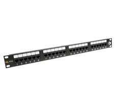 Solarix patch panel 24x RJ45 CAT6 UTP / 1U / čierna
