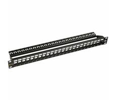 Solarix univerzálny modulárny patch panel 24 portov šedá / 0.5U