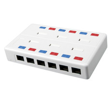 Solarix viacportový box 12x RJ45 CAT5E UTP