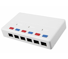 Solarix viacportový box 6x RJ45 CAT5E UTP