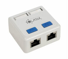 Solarix zásuvka 2x RJ45 CAT5E STP na omietku