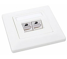 Solarix zásuvka 2x RJ45 CAT5E UTP pod omietku