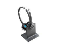 Cisco Headset 562 čierna + základná základňa / bezdrôtová náhlavná súprava / obojstranné slúchadlo / mikrofón / DECT