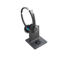 Cisco Headset 562 čierna + Multibase základňa / bezdrôtová náhlavná súprava / obojstranné slúchadlo / mikrofón / DECT