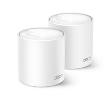 TP-LINK Deco X60 (2-pack) / WiFi 6 systém MESH AX3000 / Dual-band / 2.4GHz - 574Mbps / 5GHz - 2402Mbps / 2x GLAN