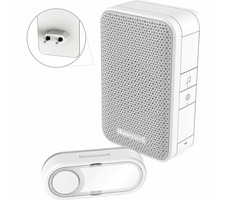 Honeywell DC312SP2USB / bezdrôtový zvonček Series 3 / 6 melódií / základňa do zásuvky s USB nabíjačkou