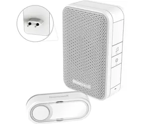 Honeywell DC312SP2USB / bezdrôtový zvonček Series 3 / 6 melódií / základňa do zásuvky s USB nabíjačkou