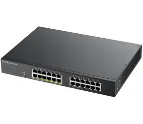 ZyXEL GS1900-24EP / Switch riadený / 10|100|1000Mbps / 24x GLAN / Qos / VLAN / PoE 130W