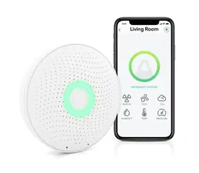 AirThings Wave plus - senzor kvality ovzdušia &amp; radónu &amp; vlhkosti &amp; teploty &amp; VOC &amp; CO2 a tlaku