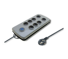Qoltec 50162 Prepätová ochrana Quick Switch (8 zásuviek) | vypínač | 2.5m