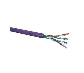 Solarix inštalačný kábel CAT5E 100m fialová / vnútorná inštalácia / LSOH plášť / netienený / box