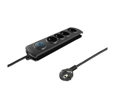 Qoltec 50104 Prepätová ochrana (4 zásuviek) / vypínač / 1.5m