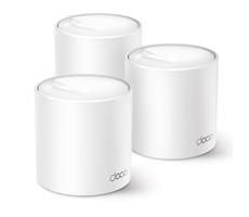 TP-LINK Deco X50 (3-pack) / Wi-Fi systém MESH AX3000 / 2.4 GHz - 574 Mbps / 5 GHz - 2402 Mbps / 3x GLAN