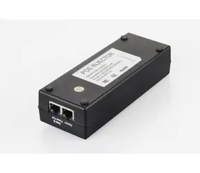 MicroConnect IEEE Gigabit PoE Injector čierna / 802.3 AF / 15.4W 