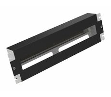 Solarix inštalačný panel 3U s DIN lištou do 19&quot; rozvádzača / RAL 9005