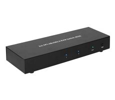 MicroConnect 2x1 4K DisplayPort & USB KVM Switch čierna