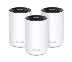 TP-LINK Deco XE75 Pro(3-pack) / WiFi 6 systém MESH AXE5400 / Tri-band / 2.4GHz - 574Mbps / 5GHz - 2402Mbps / 6GHz - 240