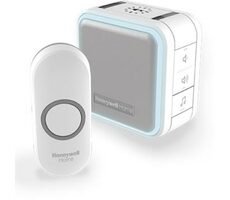 Honeywell Home DC515N bezdrôtový zvonček Series 5 / 150 m / 6 melódií / prenosná základňa biela / design. tlačidlo